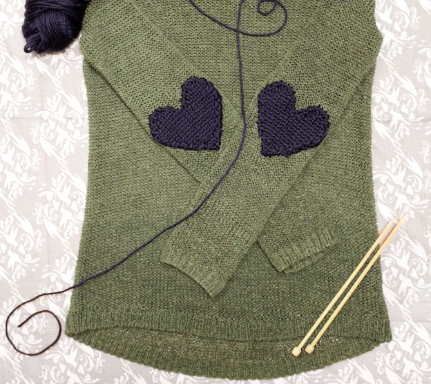 Heartelbowpatchesknittingpattern Cheap Eats and Thrifty Crafts